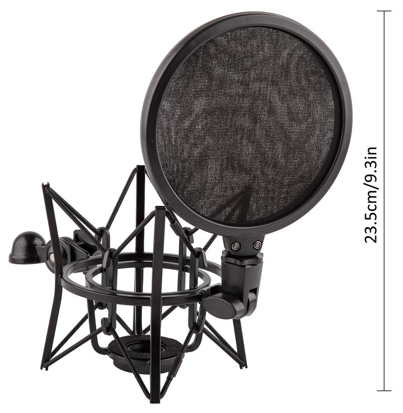 LYRCRO Microphone Shock Mount with Integrated Pop Shield for Rode Mics like K2, NT1-A,NT1000, NT2-A, NT2000, NTK, Podcaster and Procaster (20mm Internal Thread). - Image 4